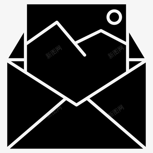 照片消息收件箱信件图标svg_新图网 https://ixintu.com 信件 发送 收件箱 收件箱实心 照片消息