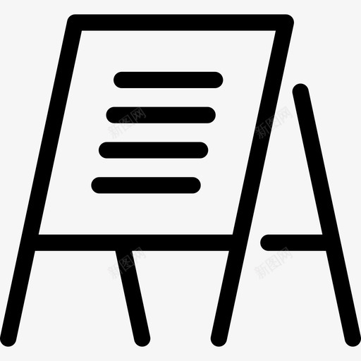 带文字印刷品线形广告牌图标svg_新图网 https://ixintu.com 印刷品 带文字 线形广告牌