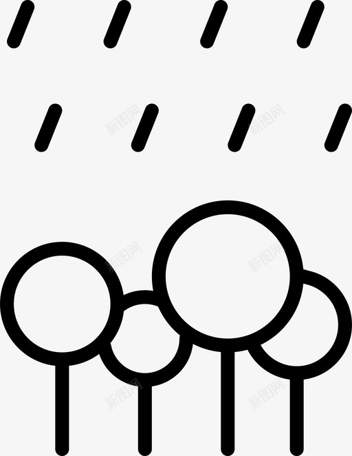 森林风景自然图标svg_新图网 https://ixintu.com 户外 树木 森林 自然 雨水 风景 风景稀薄