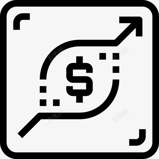 投资银行增长图标svg_新图网 https://ixintu.com 增长 投资 报告 资金 银行