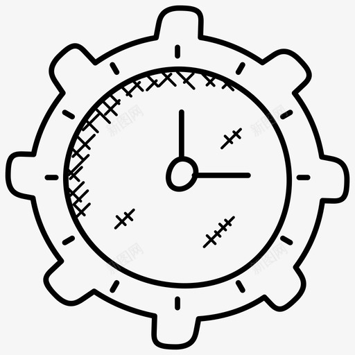 时间管理生产力进度计划图标svg_新图网 https://ixintu.com 时间管理 时间计划 生产力 进度计划 项目管理涂鸦图标