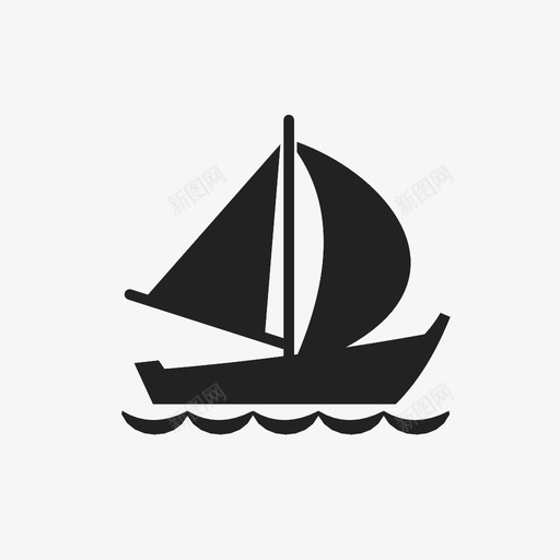 船钓鱼海上图标svg_新图网 https://ixintu.com 旅行 波浪 海上 船 钓鱼
