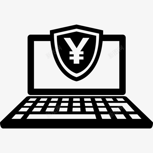 日元安全笔记本电脑在线支付图标svg_新图网 https://ixintu.com 在线 支付 日元安全笔记本电脑 电子商务