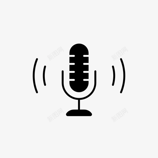录制麦克风录音机声音图标svg_新图网 https://ixintu.com 声音 录制麦克风 录音机 音乐图标薄填充 音调