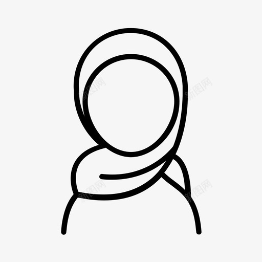 头巾穆斯林个人资料图标svg_新图网 https://ixintu.com 个人资料 头巾 女性 用户 穆斯林 穆斯林女性