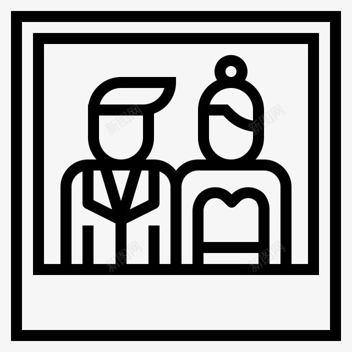 照片情侣婚礼图标svg_新图网 https://ixintu.com 婚礼 情侣 照片