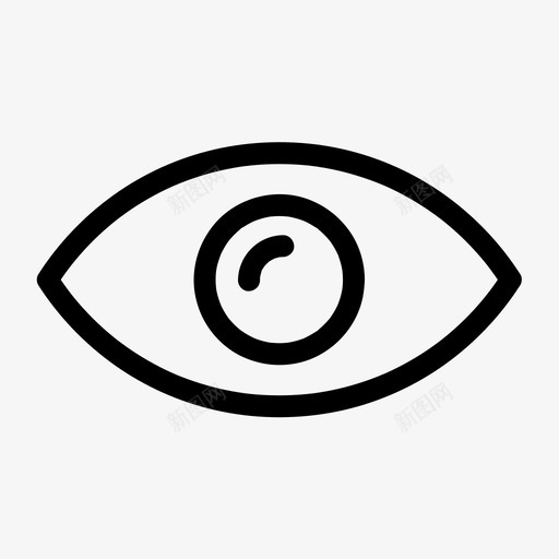 眼读看图标svg_新图网 https://ixintu.com 可见 基本图标所有尺寸 看 眼 读