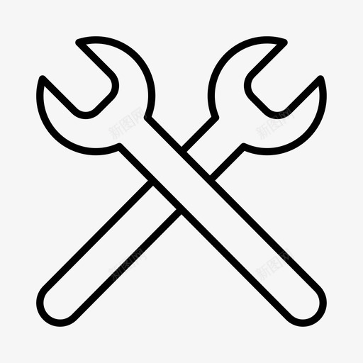 工具勤杂工水管工图标svg_新图网 https://ixintu.com 勤杂工 工具 扳手 水管工