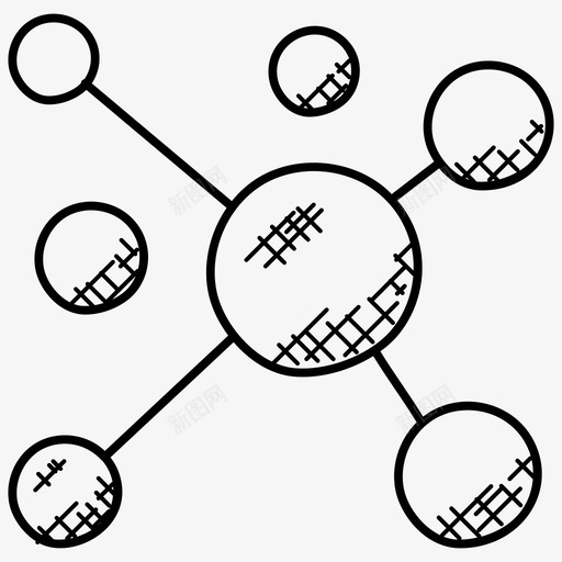 化学键化学分子图标svg_新图网 https://ixintu.com 分子 化学 化学键 医学和健康涂鸦图标