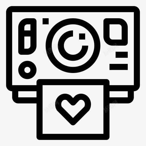 相机爱情照片图标svg_新图网 https://ixintu.com 婚礼 宝丽来 照片 爱情 相机