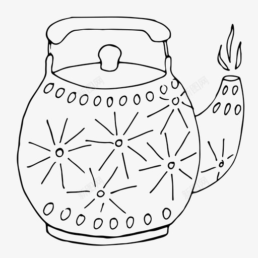 采购产品水壶饮料手绘图标svg_新图网 https://ixintu.com 手绘 盘子 茶 茶壶 采购产品水壶 餐具 饮料