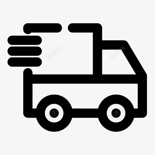 卡车交货包装装运图标svg_新图网 https://ixintu.com 包装 卡车交货 装运 装运间隙加粗 运输
