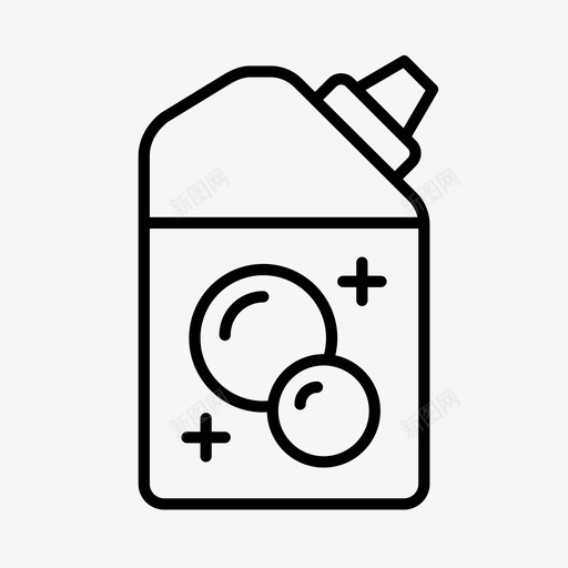 排水清洁剂勤杂工水管工图标svg_新图网 https://ixintu.com 修理工 勤杂工 技工 排水清洁剂 水管 水管工 管道用品