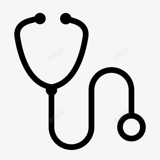听诊器医生医疗保健图标svg_新图网 https://ixintu.com 2000个简单线图标 医生 医疗 医疗保健 医院 听诊器