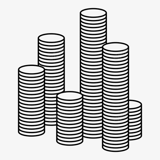 硬币堆现金零钱图标svg_新图网 https://ixintu.com 现金 硬币堆 筹码 货币 零钱