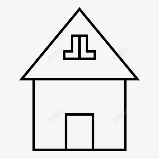 住宅建筑物房产图标svg_新图网 https://ixintu.com 住宅 建筑物 房产 房地产 房屋