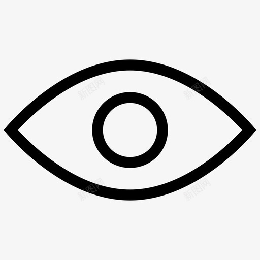 眼睛显示视图图标svg_新图网 https://ixintu.com 显示 眼睛 视图 高质量线图标