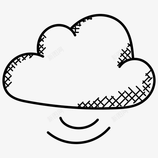 wifi云云计算wifi专区图标svg_新图网 https://ixintu.com wifi专区 wifi云 云计算 无线技术 网络涂鸦图标