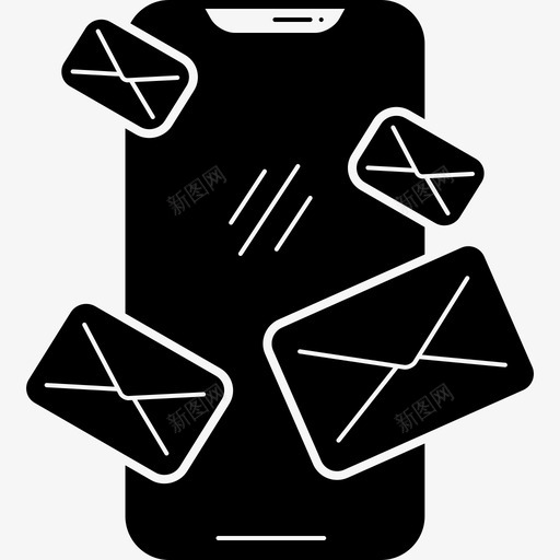 电子邮件应用程序消息图标svg_新图网 https://ixintu.com 应用程序 智能手机 消息 电子邮件 短信