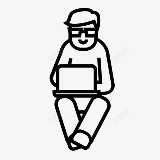 Workingsvg_新图网 https://ixintu.com Working 线性 简约 商务