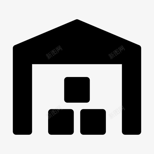 仓库工业库存图标svg_新图网 https://ixintu.com 仓储 仓库 包装发货 工业 库存