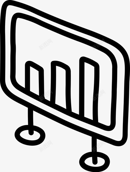 演示条形图图表图标svg_新图网 https://ixintu.com 商业和金融手绘图标 图表 屏幕 手绘 条形图 演示