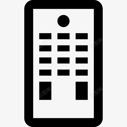 遥控器电视通用图标svg_新图网 https://ixintu.com 无线 电视 粗轮廓 通用 遥控器