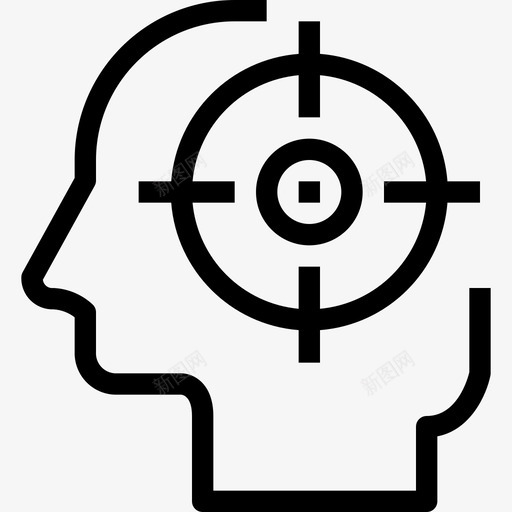 目标业务专注图标svg_新图网 https://ixintu.com 专注 业务 头脑 思考 目标