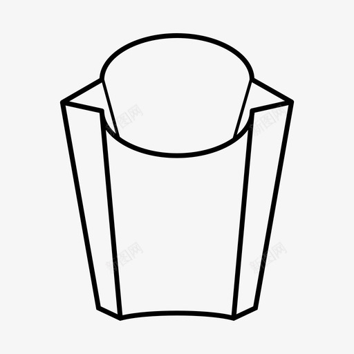 炸薯条快餐包装图标svg_新图网 https://ixintu.com 包装 外卖 快餐 炸薯条