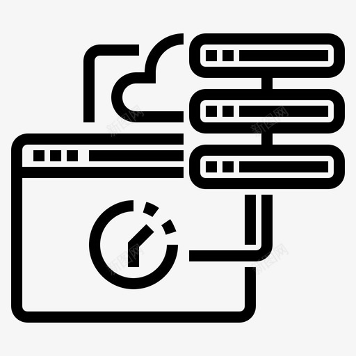 页面加载数字营销网络图标svg_新图网 https://ixintu.com 搜索引擎优化 数字营销 数字营销图标 服务器 网络 页面加载