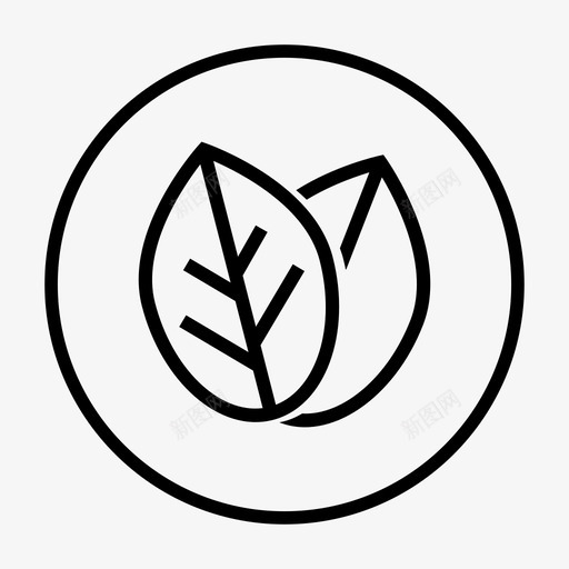 绿色环保草本图标svg_新图网 https://ixintu.com 再利用 环保 生态 绿色 自然 草本