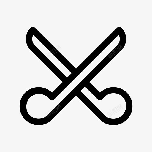 剪刀手工纸图标svg_新图网 https://ixintu.com 剪刀 学校 手工 校队 纸