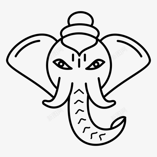 印度教加纳帕蒂甘尼萨图标svg_新图网 https://ixintu.com 加纳帕蒂 印度教 宗教和信仰 甘尼萨 维纳亚卡