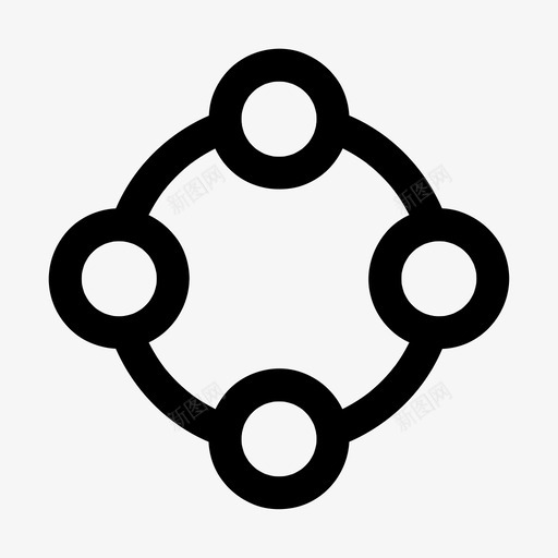 社区小组网络图标svg_新图网 https://ixintu.com 共享 团队 小组 社区 网络