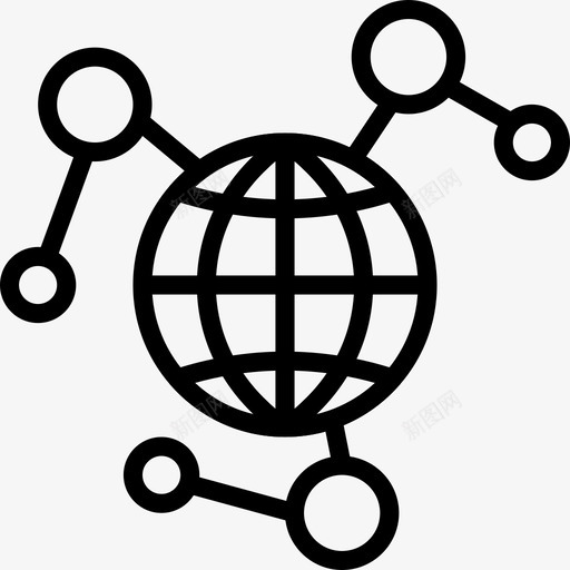 web网络连接internet图标svg_新图网 https://ixintu.com Pretycons连接卷1大纲 internet web网络 连接