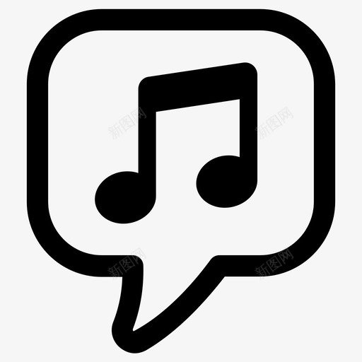 唱歌音乐音符图标svg_新图网 https://ixintu.com 唱歌 歌曲 音乐 音符