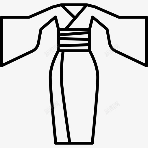 女人和服时尚秀一定要继续图标svg_新图网 https://ixintu.com 女人和服 时尚 秀一定要继续