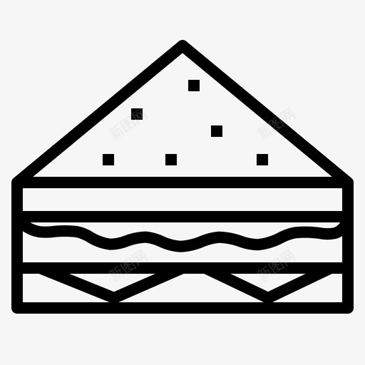 三明治早餐火腿图标svg_新图网 https://ixintu.com 三明治 早餐 火腿 食物和贝弗雷吉