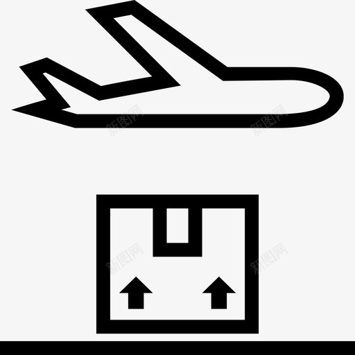 运输途中运输飞机订单图标svg_新图网 https://ixintu.com 网上购物 订单 运输途中运输 飞机