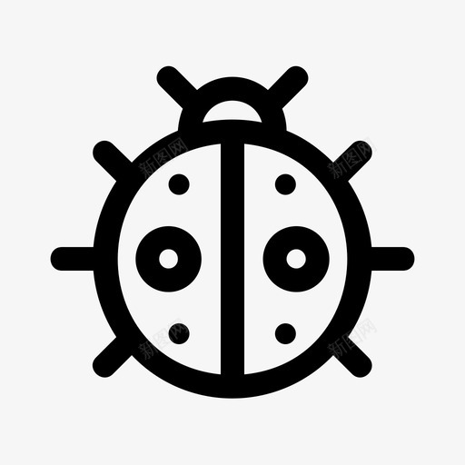 瓢虫动物甲虫图标svg_新图网 https://ixintu.com 动物 昆虫 瓢虫 甲虫