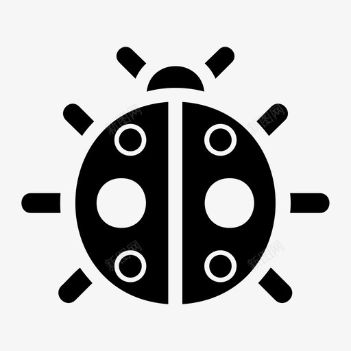 瓢虫动物甲虫图标svg_新图网 https://ixintu.com 动物 昆虫 瓢虫 甲虫