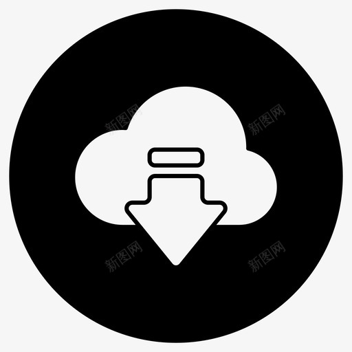 商业云图标svg_新图网 https://ixintu.com 下载 云 商业 商业图标细圆填充 营销 金融
