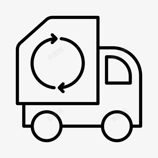 垃圾车生态环保图标svg_新图网 https://ixintu.com 可持续发展 垃圾车 环保 生态 绿色能源