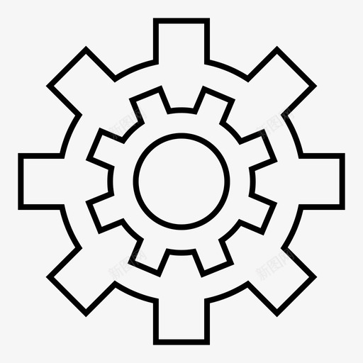 齿轮工业齿轮制造图标svg_新图网 https://ixintu.com 制造 工业齿轮 生产 设置 齿轮