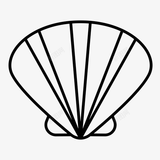 贝壳海洋大海图标svg_新图网 https://ixintu.com 大海 海洋 贝壳