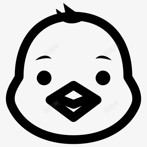 小鸡动物鸡图标svg_新图网 https://ixintu.com 动物 家禽 小鸡 鸡