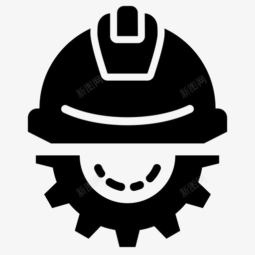 工具装备头盔图标svg_新图网 https://ixintu.com 五一雕文 修理工 劳工 头盔 工具 技工 装备