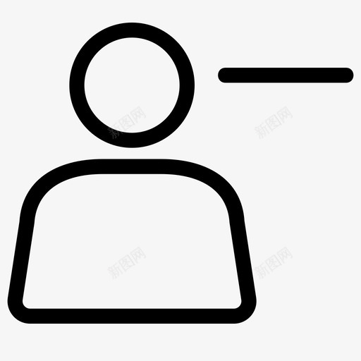 删除用户高质量线图标svg_新图网 https://ixintu.com 删除用户 高质量线图标