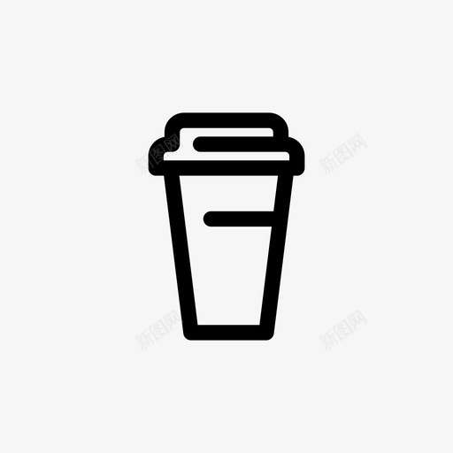 外卖咖啡一次性杯子图标svg_新图网 https://ixintu.com 一次性杯子 咖啡 外卖 食物