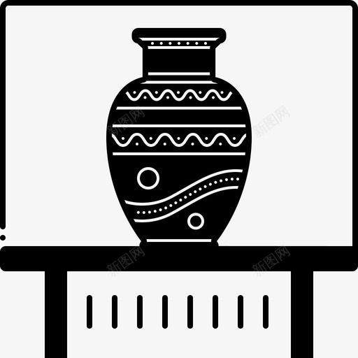 花瓶水壶展品图标svg_新图网 https://ixintu.com 卡拉什 展品 水壶 罐子 花瓶